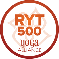 Registered Yoga Teacher 500 hour Yoga Alliance badge
