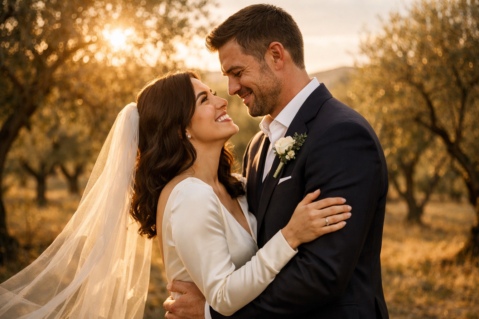 Couple at stunning destination wedding venue