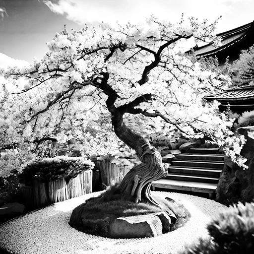 A majestic sakura tree representing the luminous individual, embodying their finest self in alignment with their aspirations and goals.